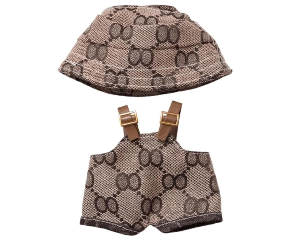 17cm Clothes Set for Labubu Doll (NO Doll), Hat & Overalls Set for 17cm Accessories Suit, Stylish Adorable Dolls Clothes Accessories,Cute Clothes for Dress up Unique Style