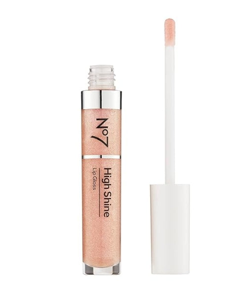 No7 High Shine Lip Gloss - Sparkling Rose - Moisturizing, High-Shine Lip Gloss with Jojoba Oil for Lips - Hydrating, Longwear Lip Makeup - Non-Sticky Formula (8ml)