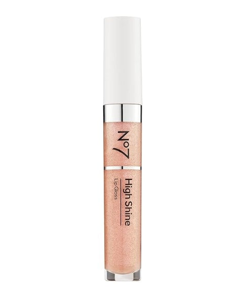 No7 High Shine Lip Gloss - Sparkling Rose - Moisturizing, High-Shine Lip Gloss with Jojoba Oil for Lips - Hydrating, Longwear Lip Makeup - Non-Sticky Formula (8ml)